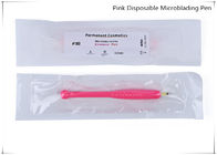 분홍색 처분할 수 있는 영원한 메이크업은 눈썹 Microblading 수동 펜을 # 18의 U 잎 도구로 만듭니다